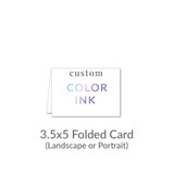 3.5x5 Folded Card Folded Card -  Color Ink Upload Your Own Design