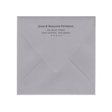 Return Address Black Ink Printed 6 1/2 Euro Flap Envelopes