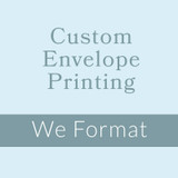 We Format  White Ink Printed 6.5 SQ Euro Flap We Format