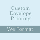 We Format  White Ink Printed 6.5 SQ Square Flap We Format