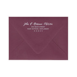 Return Address White Ink Printed A2 Euro Flap Envelopes