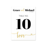 Glitter Love - Table Numbers