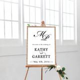 Wedding Welcome Sign Classy - Wedding Sign (18x24)