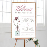 Wedding Welcome Jar of Flowers - Wedding Sign (24x36)