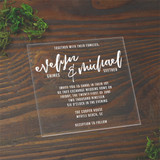 Brushed Script 6.25x6.25 Acrylic Wedding Invitation