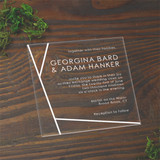 New Angles 6.25x6.25 Acrylic Wedding Invitation