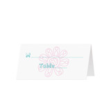 SCRIBBLE FLORAL - Blank Folded Place Cards (25 Pack)