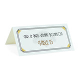 Art Deco - Custom Folded Place Cards (25 Pack)