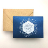 Happy Holidays (Sparkling Sapphire) - Folded Holiday Cards and Envelopes Set (12 Pack)