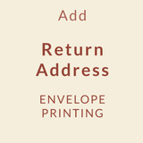 Return Address Envelope Printing - ADD ON