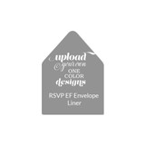 White Ink Printing RSVP Euro Flap Envelope Liner