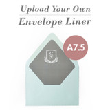 Upload Your Own Design A7.5 Euro Flap Envelope Liner White Gold CCR #23768