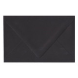 Imperfect A9 Euro Flap Ebony Black Envelope - Cut Variation