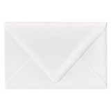 Imperfect A9 Euro Flap White Frost Envelope - Cut Variation