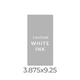 3.875x9.25 Printed Card -  White Ink Upload Your Own Design
