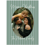 Striped Merry Christmas - Christmas Card