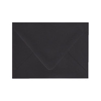 A6 Euro Flap Ebony Black Envelope