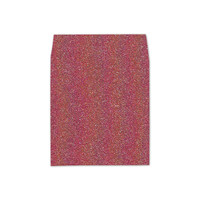 6.5 SQ Square Flap Envelope Liners Glitter Crimson