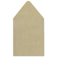 6.5 SQ Euro Flap Envelope Liners Glitter Gold