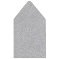 6.5 SQ Euro Flap Envelope Liners Glitter Silver