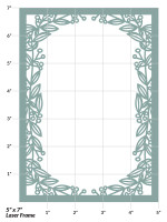 Vines Laser Invitation Frame