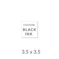 3.5x3.5 Printed Card -  Black Ink Upload Your Own Design