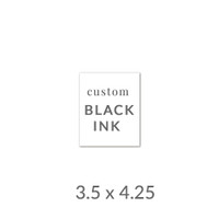 3.5x4.25 Printed Card -  Black Ink Upload Your Own Design