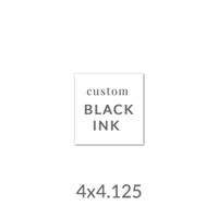 4x4.125 Printed Card -  Black Ink Upload Your Own Design