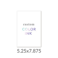 5.25x7.875 Printed Card -  Color Ink Upload Your Own Design
