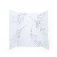 7x10.125 - Vellum Wrap Printed Card (No Overlap) -  White Ink Upload Your Own Design
