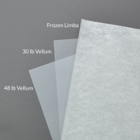 7x11 - Vellum Wrap Printed Card (Overlap) -  White Ink Upload Your Own Design