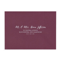 Full Guest Address  White Ink Printed A+ Euro Flap Envelopes