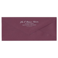 Return Address White Ink Printed No. 10 Euro Flap Envelopes