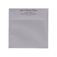 Return Address
  Black Ink Printed 6 1/2 Square (Square Flap) Envelopes