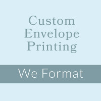 We Format  White Ink Printed 6.5 SQ Square Flap We Format