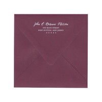 Return Address
  White Ink Printed Outer 6.75 Square Euro Flap Envelopes