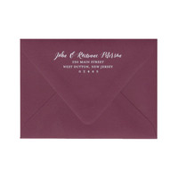 Return Address White Ink Printed A2 Euro Flap Envelopes