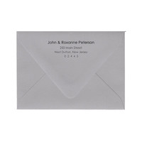 Return Address Black Ink Printed A6 Euro Flap Envelopes