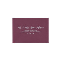 Full Guest Address
  White Ink Printed RSVP (Square Flap) Envelopes