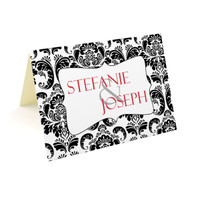 Thank You Cards  3.5x5 Classic Damask Style