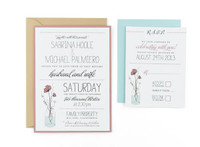 Jar of Flowers - Free Wedding Invitation Template