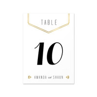 Gold Lines - Table Numbers