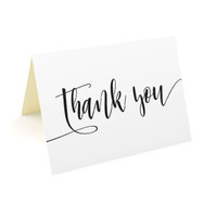 Folded Thank You Cards  3.5x5 (25 Pack) - Modern Ink