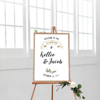 Wedding Welcome Sign Ribbon Banner - Chalkboard Sign (18x24)