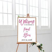 Wedding Welcome Sign Simply Elegant - Wedding Sign (18x24)