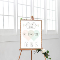 Wedding Welcome Heart to Heart - Wedding Sign (18x24)