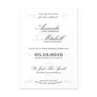 Elegant Swirls - Invitation Card (5"x7")