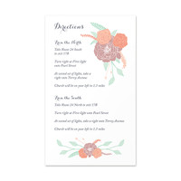 Hand Drawn Flowers - Directions Insert (4.125" x 7")