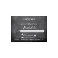 Elegant Chalkboard - RSVP Card (3.5"x5") Landscape