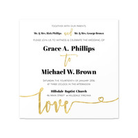 Glitter Love - Invitation Card (5.625" x 5.625")